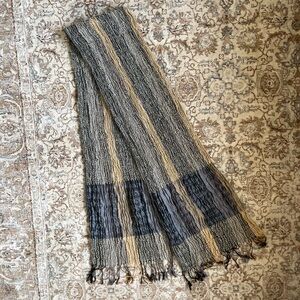 Black grey & beige scarf